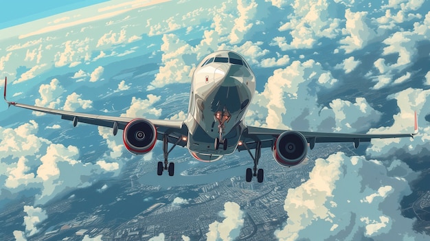 航空快递飞机起飞