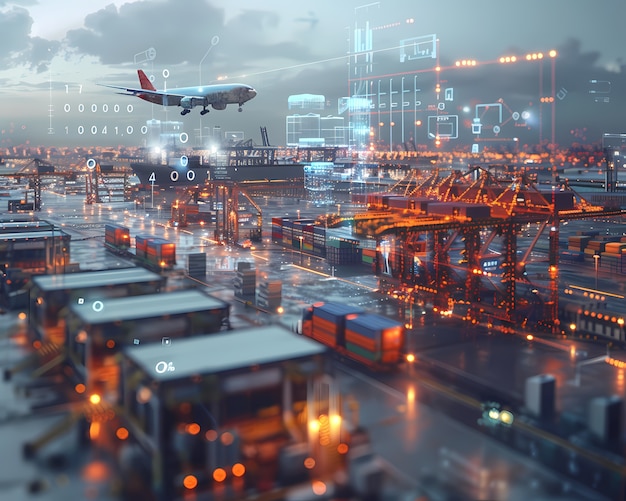 繁忙的国际港口