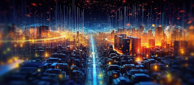 城市上空的物流网络